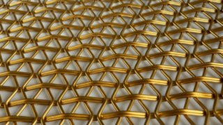 금속 압착 철망의 물리적 디스플레이.